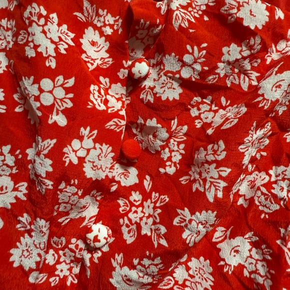 Sezane Red and White Sleeveless Crop Tank Top - Picture 3 of 3